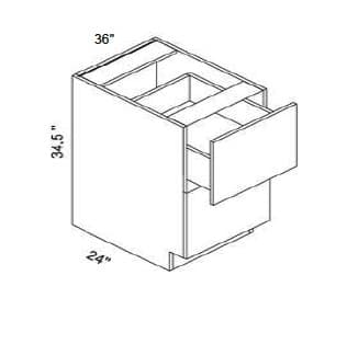 Alvic - 2 Drawer Base Cabinet