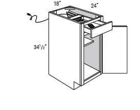 Dover - Base 1 Door W/1 Charging Drawer