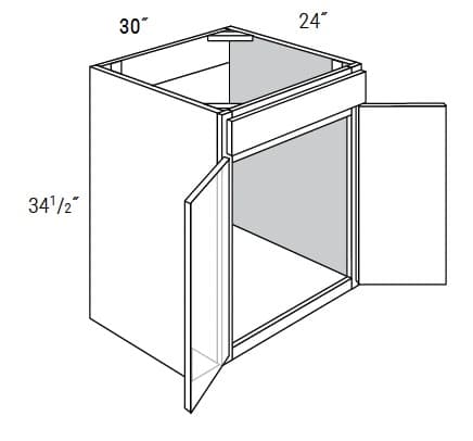 Dover - Sink Base Cabinet W/1 False Drawer & Butt Doors