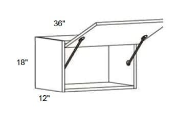 Trends - Wall Single Door Lift Up Cabinet 18" Tall