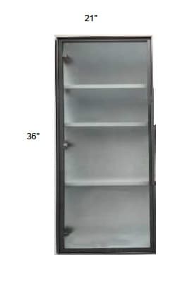 Trends - Single Metal Glass Door W/ Frosted Glass