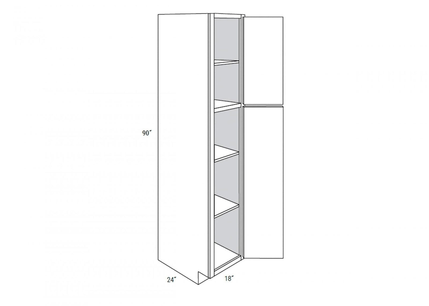 Trends - Tall 2 Door Pantry
