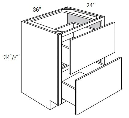 California - 2 Drawer Base Cabinet