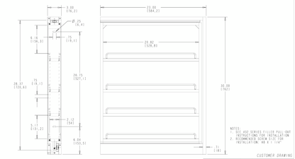 Base Cabinet Filler Spice Pullout (not soft close)