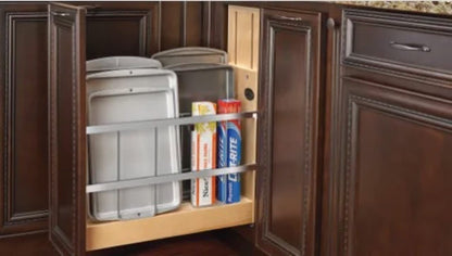 Base Cabinet Pullout W/Tray Divider /Foil Wrap Holder