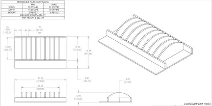 Adjustable Deep Drawer Divider System