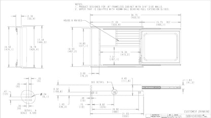 Combination Kife Holder/Cutting Board Drawer
