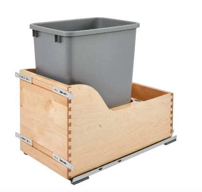 Wood Bottom Mount 35 qt Single Waste Container