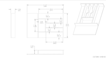Wood Cutlery Tray Insert