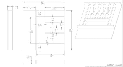 Wood Cutlery Tray Insert