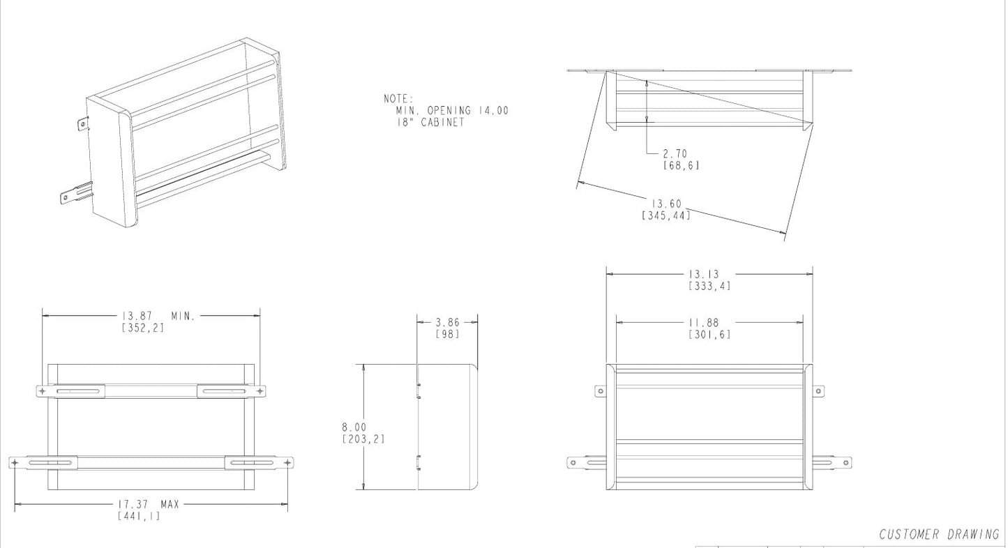 Door Mounted Foil Rack