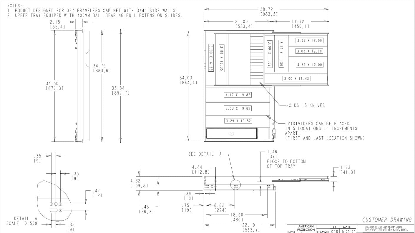 Tiered Combination Drawer