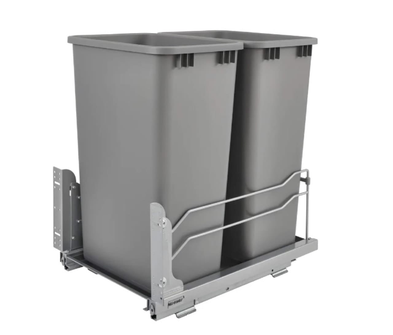 Steel Bottom Mount 50 qt Double Waste Container W/Soft Close