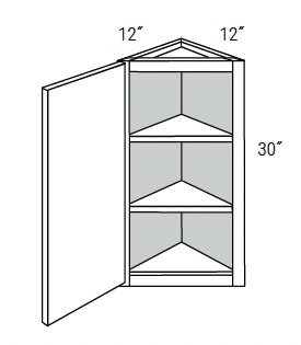 Amesbury Slab - Angled Wall Cabinet End