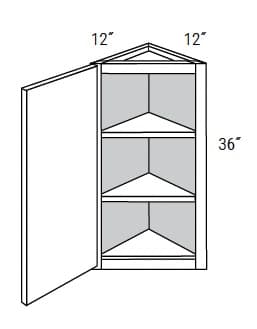 Amesbury Slab - Angled Wall Cabinet End