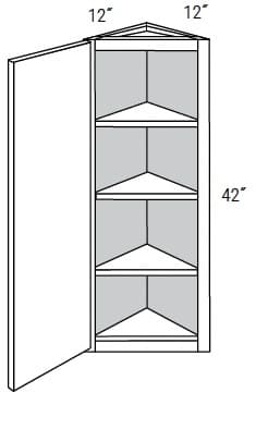 Amesbury Slab - Angled Wall Cabinet End
