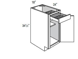 Yarmouth Raised - Base 1 Door W/1 Two Tiered Cutlery Drawer