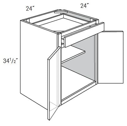 Petit - Base 2 Doors W/1 Drawer & Butt Doors