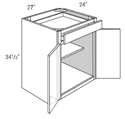 Petit - Base 2 Doors W/1 Drawer & Butt Doors