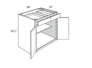 California - Base 2 Doors W/2 Drawers & Butt Doors