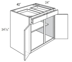 Essex - Base 2 Doors W/2 Drawers with Center Stile