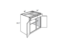FC Shaker - Base 2 Doors W/2 Drawers with Center Stile