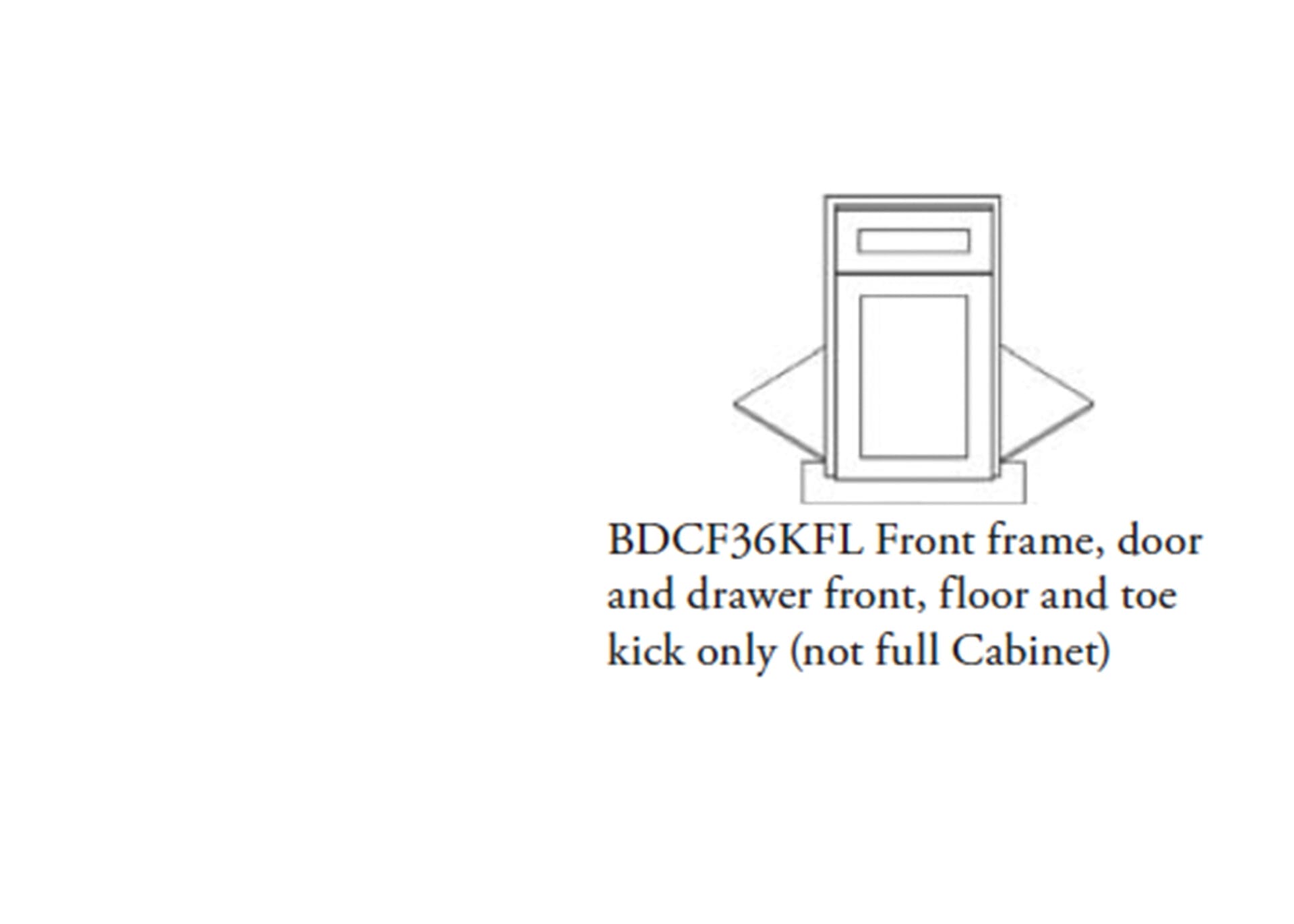 MX Shaker - Base Diagonal Corner Sink Front Only 1 Door