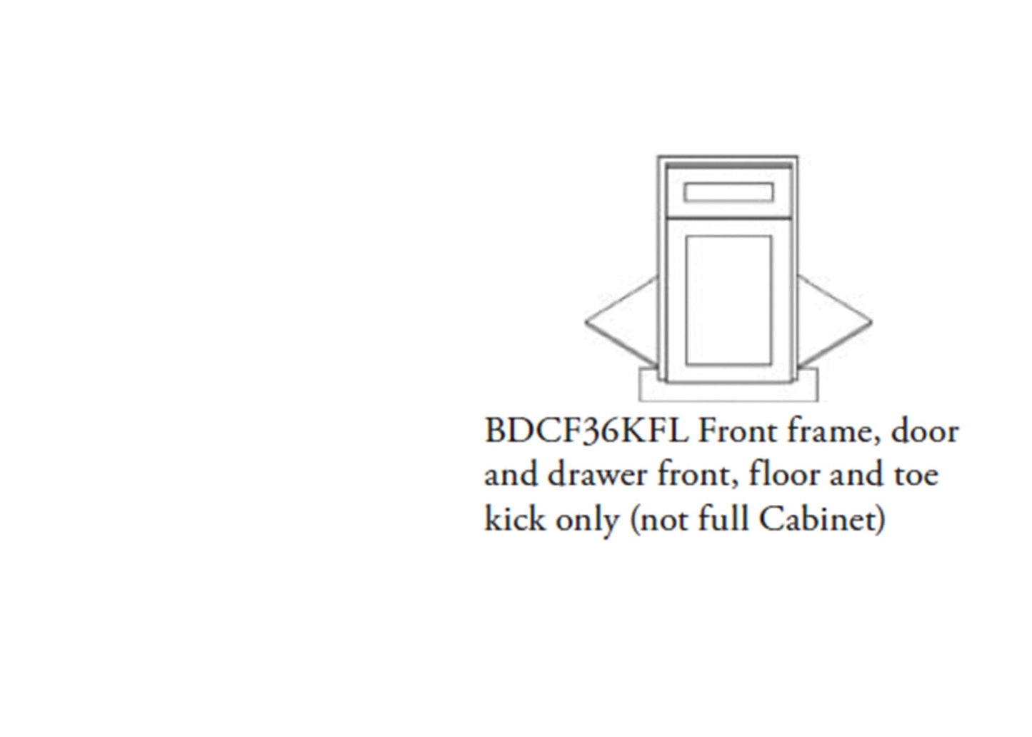 Petit - Base Diagonal Corner Sink Front Only 1 Door