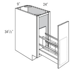 Essex - Base Full Height Door with Tray Divider