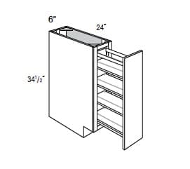 JAR Pillow - Base Full Height Door with Organizer Pullout