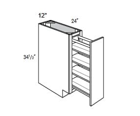 JAR Pillow - Base Full Height Door with Organizer Pullout