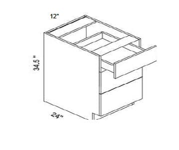 Trends - 3 Drawer Base Cabinet