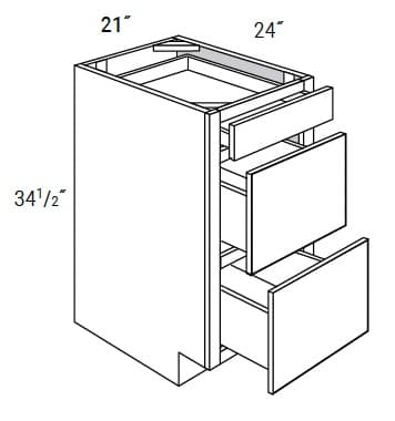 California - 3 Drawer Base Cabinet