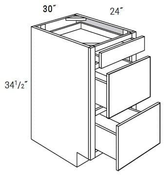 California - 3 Drawer Base Cabinet