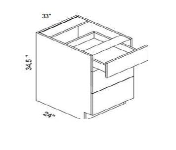 Trends - 3 Drawer Base Cabinet