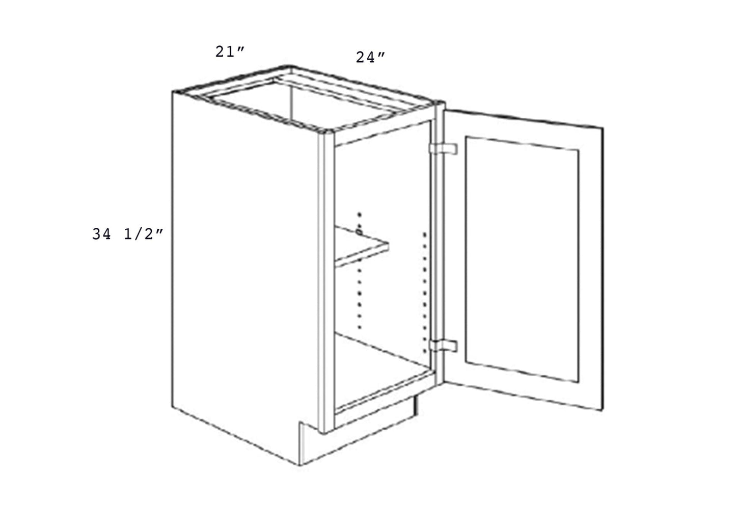 FC Shaker - Base Full Height Single Door