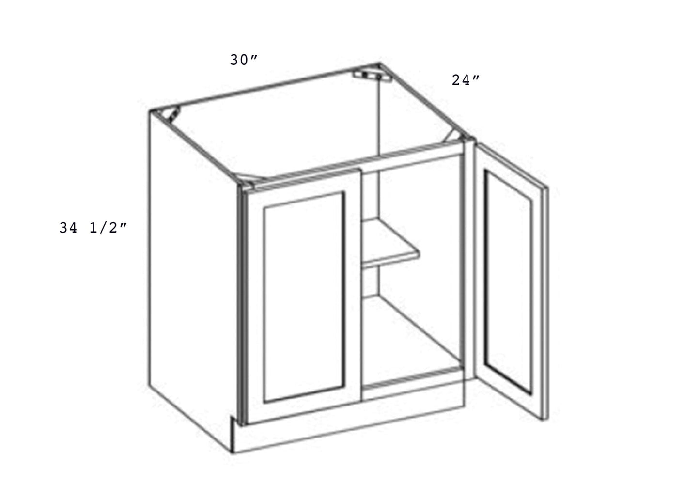 Petit - Base Full Height with Butt Doors