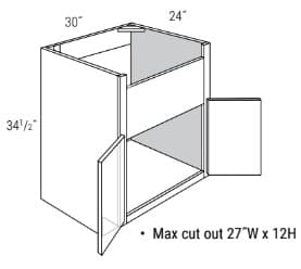 Dover - Farm Sink Base W/Butt Doors