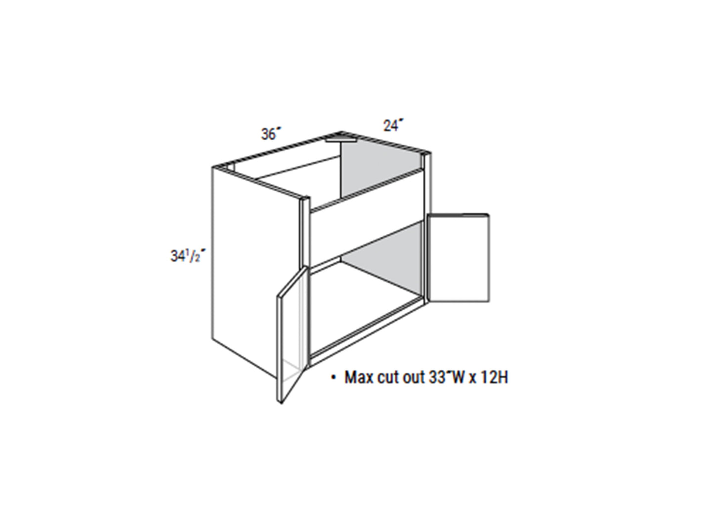 Essex - Farm Sink Base W/Butt Doors