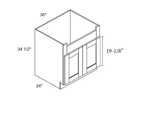 Gramercy - Farm Sink Base W/Butt Doors