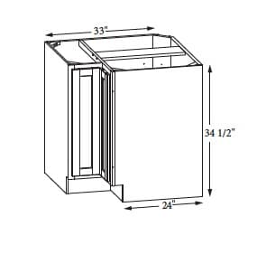 Amesbury Slab - Corner Base Cabinet Bifold Doors Shelf Only