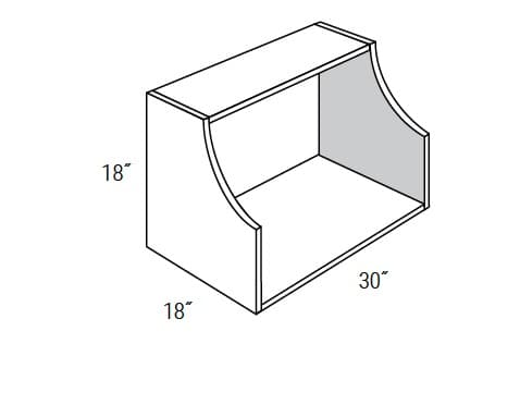 Amesbury Recessed - Microwave Wall Shelf