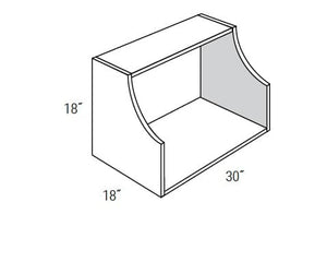 Amesbury Recessed - Microwave Wall Shelf