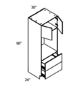 Alvic - Tall Oven W/ Butt Doors & 2 Drawers