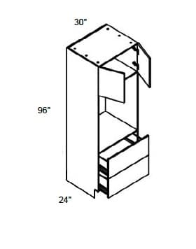 Alvic - Tall Oven W/ Butt Doors & 2 Drawers