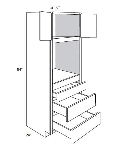 JAR Pillow - Tall Oven W/ Butt Doors & 3 Drawers