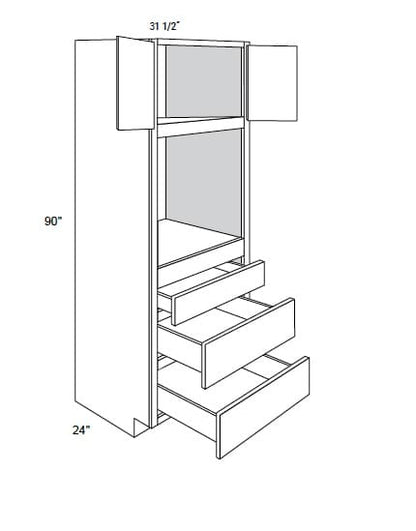 Alvic - Tall Oven W/ Butt Doors & 2 Drawers