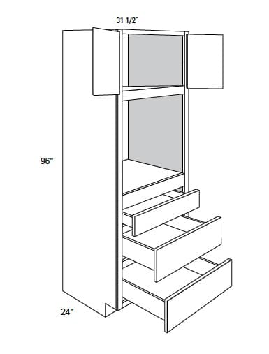 JAR Pillow - Tall Oven W/ Butt Doors & 3 Drawers