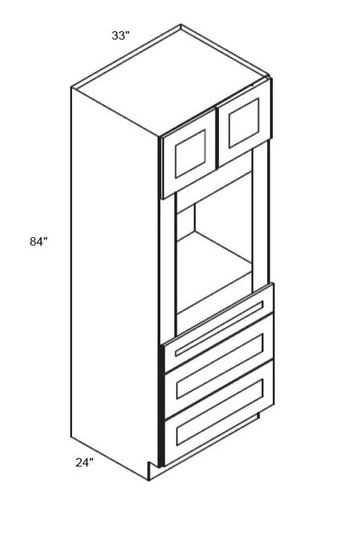 Petit - Tall Oven W/ Butt Doors & 3 Drawers