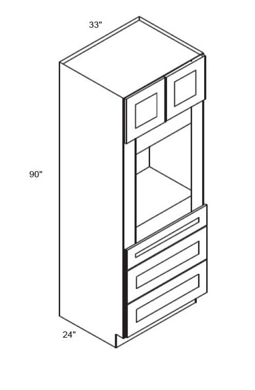 Petit - Tall Oven W/ Butt Doors & 3 Drawers